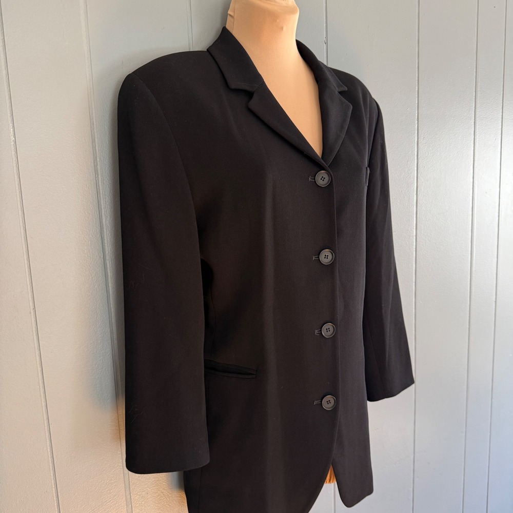 Vtg 90s Philippe Adec Wool Blazer Size 6‎ CBK French Minimalist Bergdorf Goodman